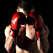 MMA fighters in a ring with betting odds overlay