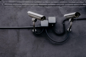 CCTV camera in a casino setting