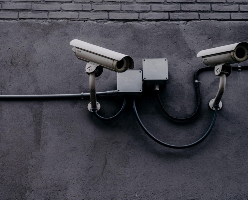 CCTV camera in a casino setting