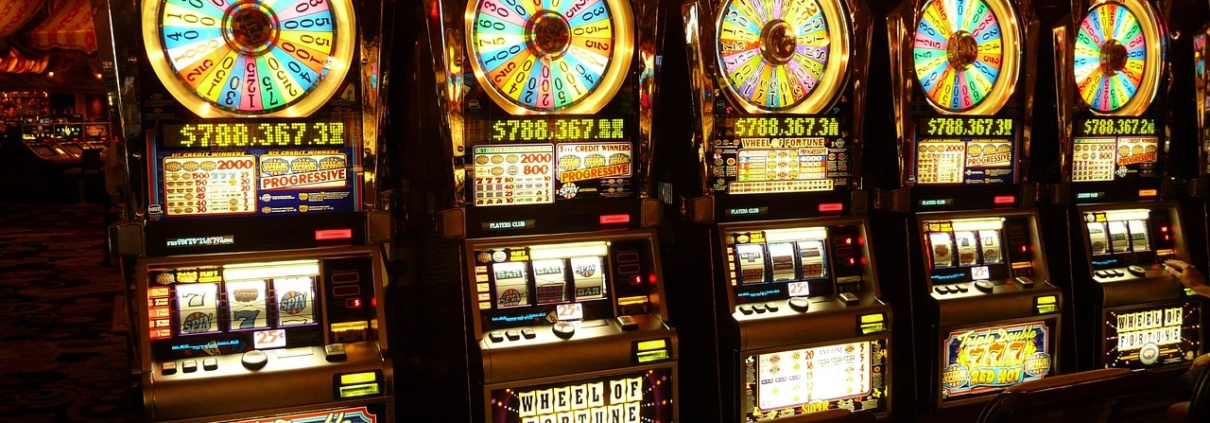 Slot machines in a modern casino