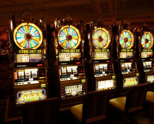 Slot machines in a modern casino