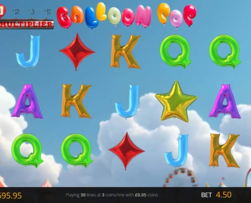 Balloon Pop slot gameplay screenshot