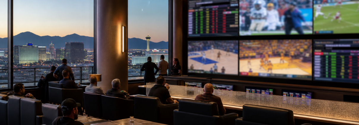 Nevada sports betting handle editorial illustration
