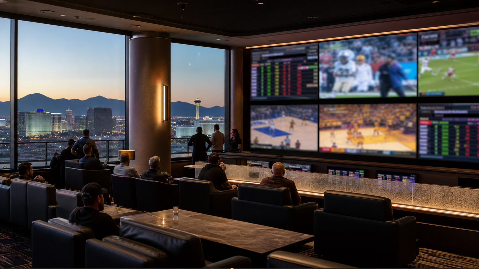 Nevada sports betting handle editorial illustration