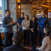 Unbranded Colorado casino workplace team meeting