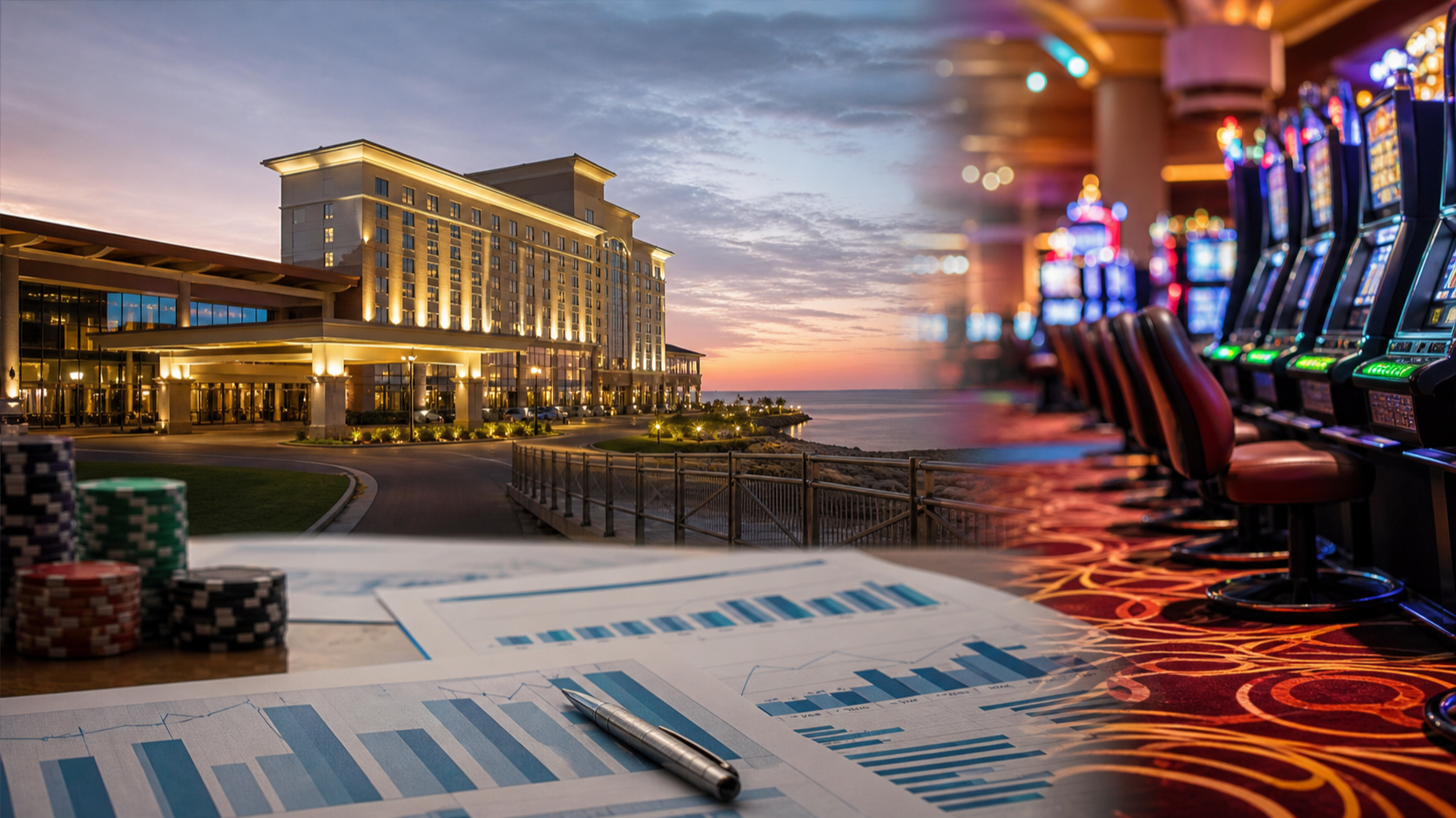 Mississippi casino revenue editorial news image