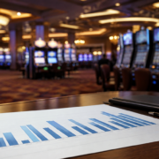 Missouri casino revenue report on an unbranded casino floor
