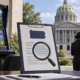 Editorial illustration of Pennsylvania skill-game enforcement and a state regulatory notice