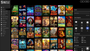 Big Dollar Casino game lobby with slot tiles and category filters