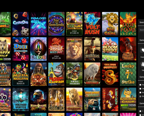 Big Dollar Casino game lobby with slot tiles and category filters