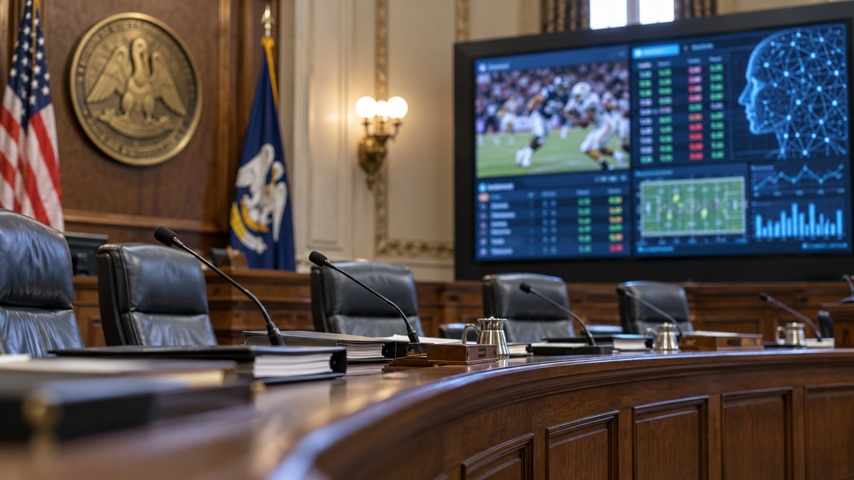Editorial illustration for DraftKings License Renewal: Louisiana Review Keeps AI Questions in Focus
