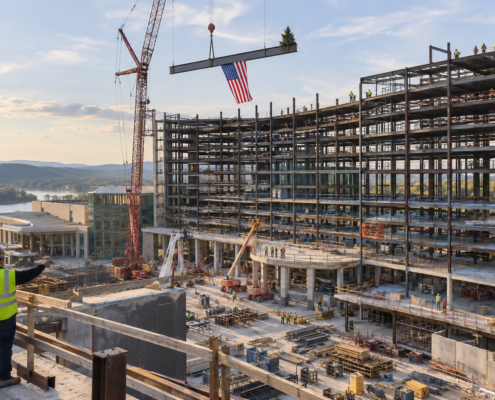 Editorial illustration for Virginia Casino Development: Live! Casino and Hotel Reaches a Topping-Out Milestone
