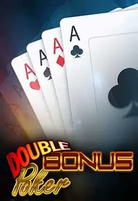 Full house of aces with double bonus poker text