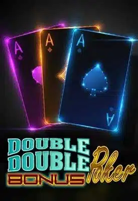 Double double bonus poker text with 4 translucent aces