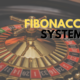 Fibonacci System text with roulette wheel close up