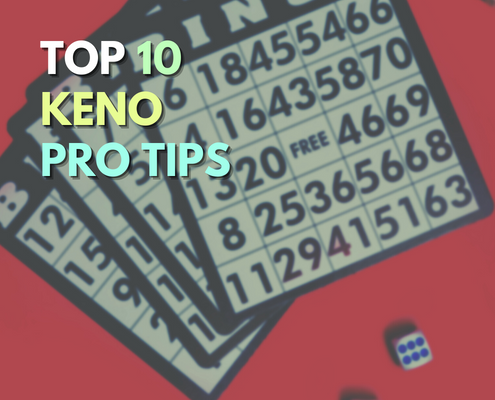 Top 10 keno pro tips text with keno sheet background